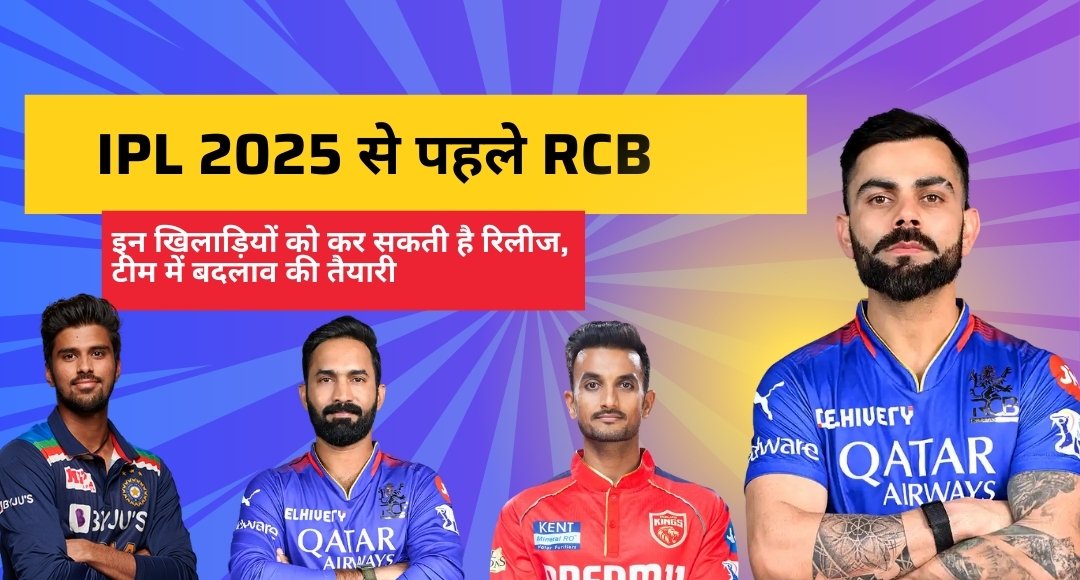 IPL 2025 से पहले RCB इन खिलाड़ियों को कर सकती है रिलीज, टीम में बदलाव की तैयारी