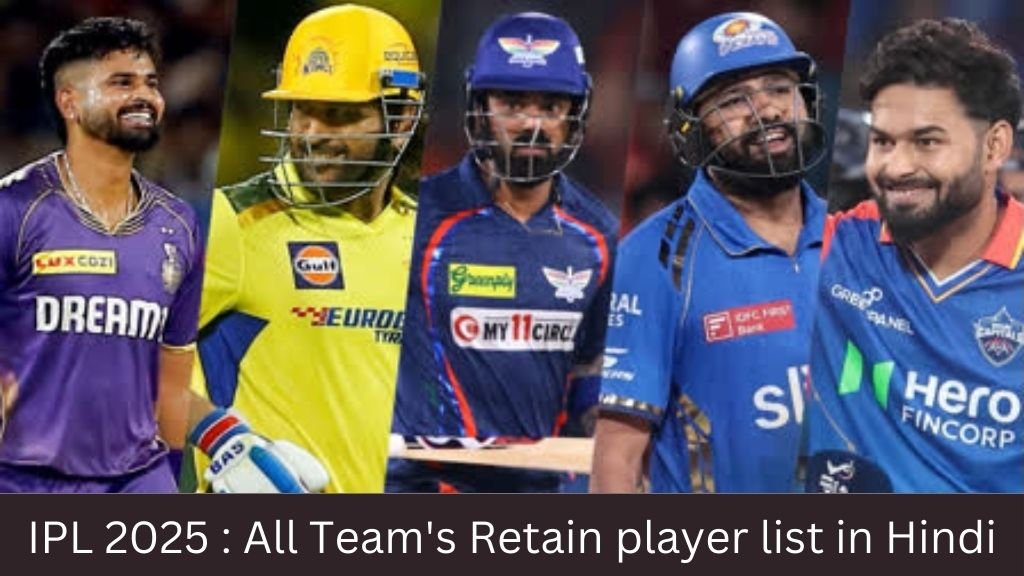 IPL 2025 : All Team's Retain player list in Hindi